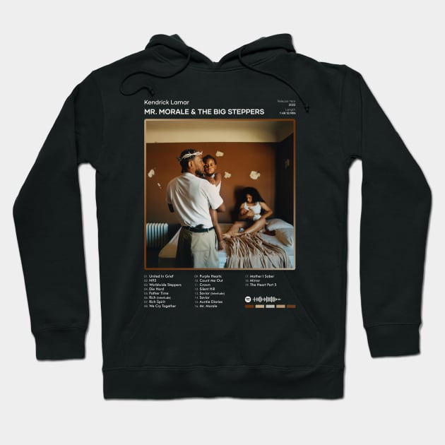 Kendrick Lamar - Mr. Morale & The Big Steppers Tracklist Album Hoodie by 80sRetro